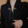 Phoenixes Brooch with Pearls and Fringe for Women and Men Long Flowing Tassels Pin Party Accessories Anniversary Gift