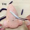 Focus Concentration Toys Nose Pimple Popping Toy with Tweezers And Worm, Funny Stress Relief Prank Sensory Fidgets for Adults Game Party, Flexible TPR