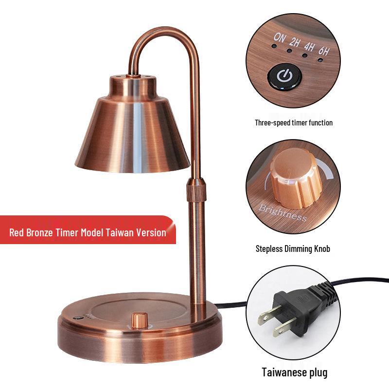 Nordic Aromatherapy Wax Melter Lamp - Flameless Candle Diffuser with Timer for Home and Bedroom Atmosphere