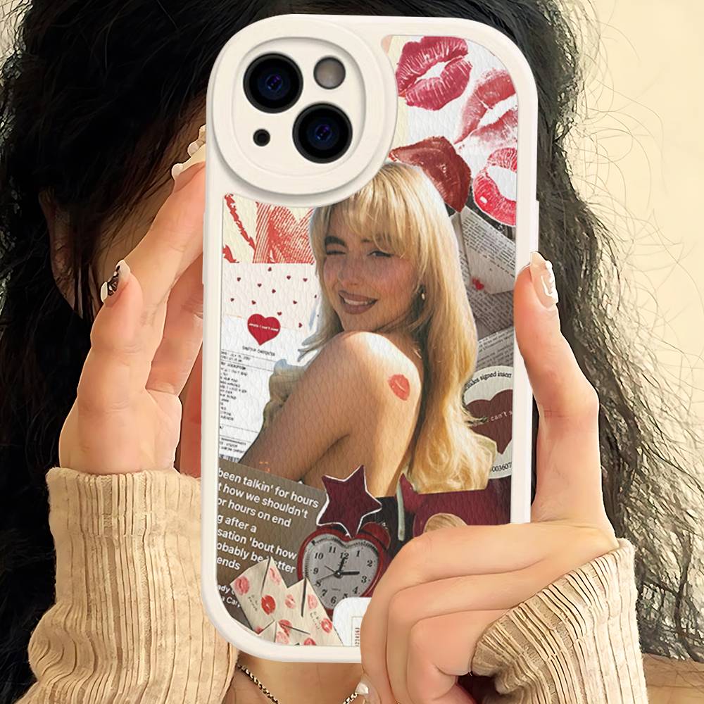 Singer S-Sabrina C-Carpenter Phone Cover For IPhone 11 12 13 14 15 16 Pro Max Mini Plus Soft Leather Case