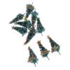 3x10 Pieces Dollhouse Miniature Christmas Tree with Stars Room Garden Decor