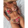 Leopard Floral Mini Thong Bikini Women Swimwear Female Swimsuit Two-pieces Bikini Set Bather Bathing Suit Swim