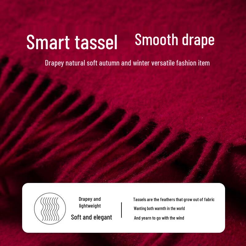 Hang Silu Women's Pure Wool Embroidered Shawl Scarf