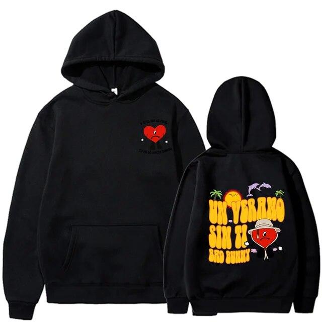 Новинка 2022 года толстовка с капюшоном унисекс и для женщин с принтом Bad Bunny модная уличная толстовка с капюшоном в стиле хип-хоп толстовка унисекс высококачественная горячая распродажа толстовка унисекс L 4873₽