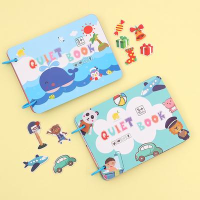 Livro silencioso para bebês Montessori, brinquedos educativos para crianças, livros de cartões ocupados, quebra-cabeça de correspondência repetida, jogo de aprendizagem cognitiva