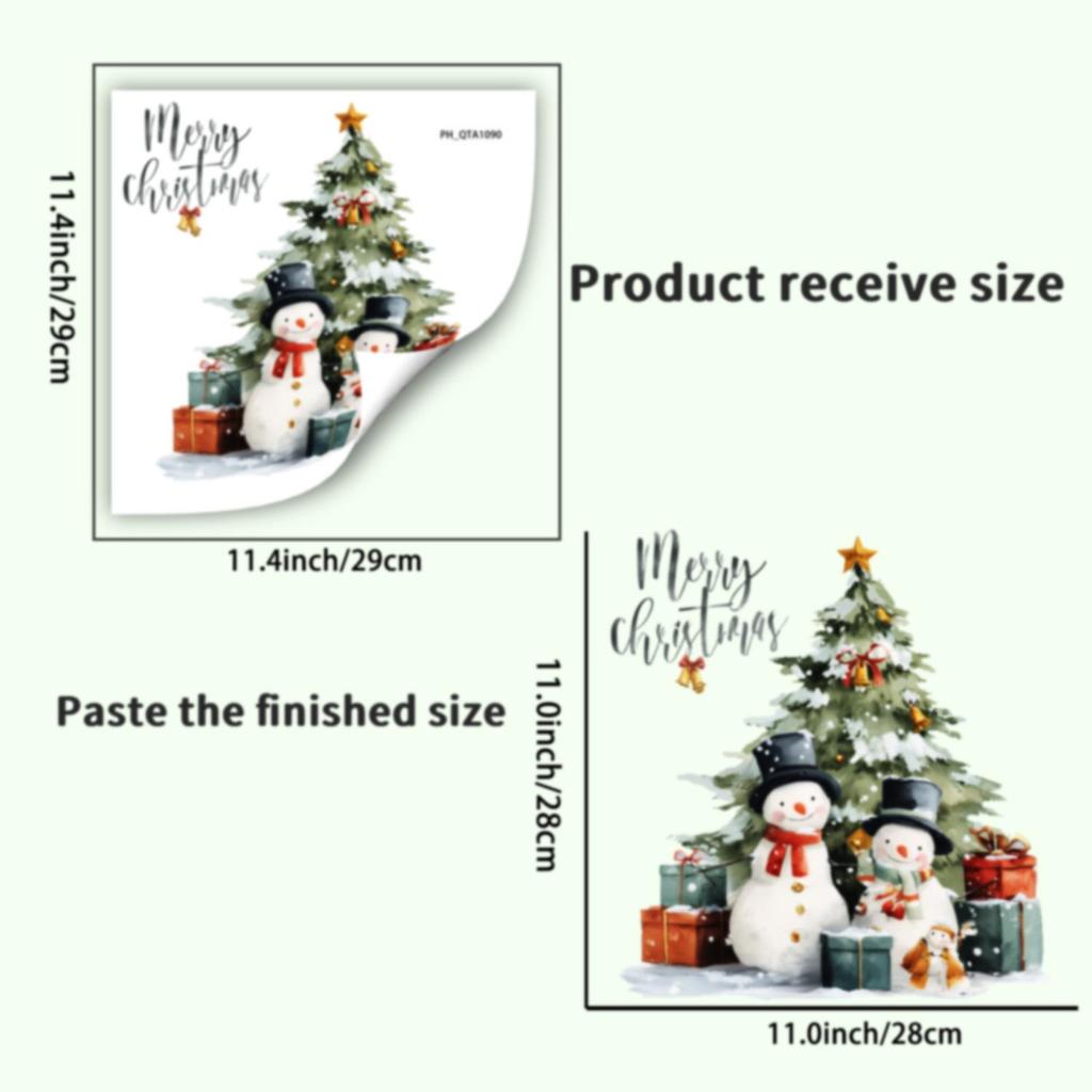 Christmas Holiday Bathroom Wall & Toilet PVC Stickers - Festive Home Decorations