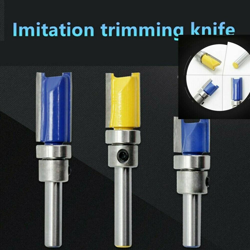 3PCS 1/4" Shank Cutting Straight Router Bit Flush Trim Woodwork Milling Cutter