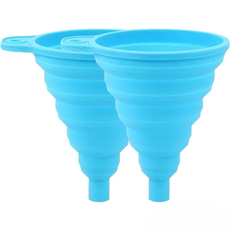 

2 шт. - складная воронка для двигателя автомобиля, силиконовая воронка для жидкости, смена омывающей жидкости, портативная воронка для замены моторного масла автомобиля, автомобильные аксессуары синий