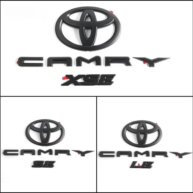 3pcs ABS Overlay Matt black for Toyota Camry 2018-2024 modified three-dimensional covering 3D SE XSE LE trunk sticker accessory