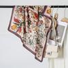 70X70Cm Simulation Square Silk Scarf Women Flower Pattern Printed Scarves Female Soft Satin Shawl Wrap Headband Kerchief Hijab