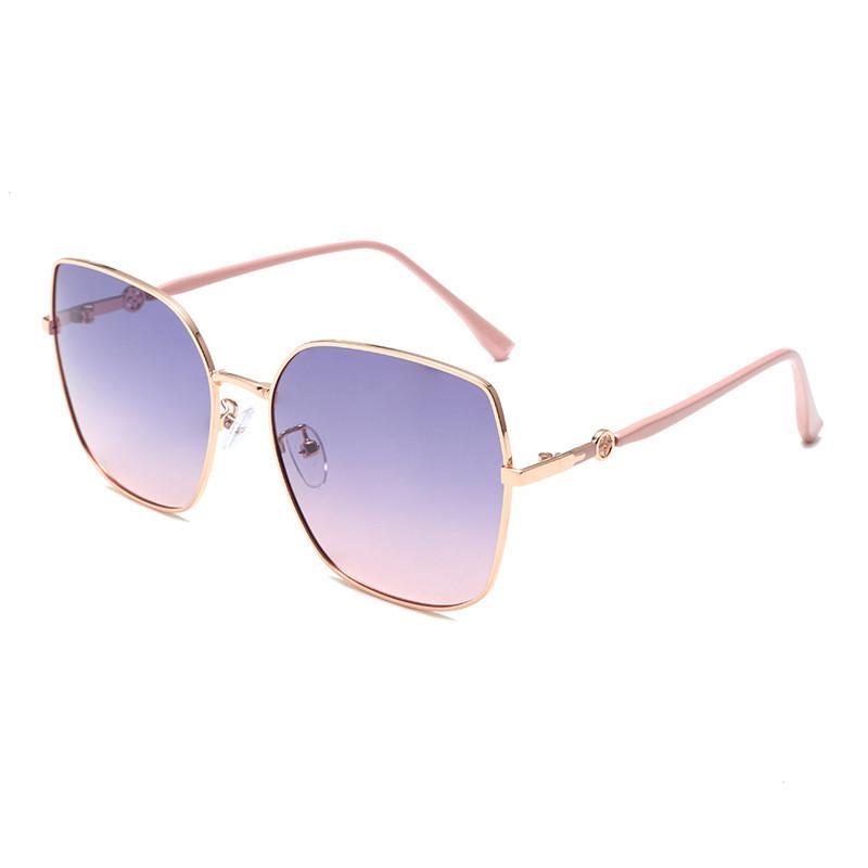 Retro Womens Square Sunglasses With Metal Frame And Gray Tac Lenses For Outdoor Use