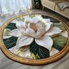 Multicolor 3D Digital Printed Quilted Round Carpet Living Room Bedroom