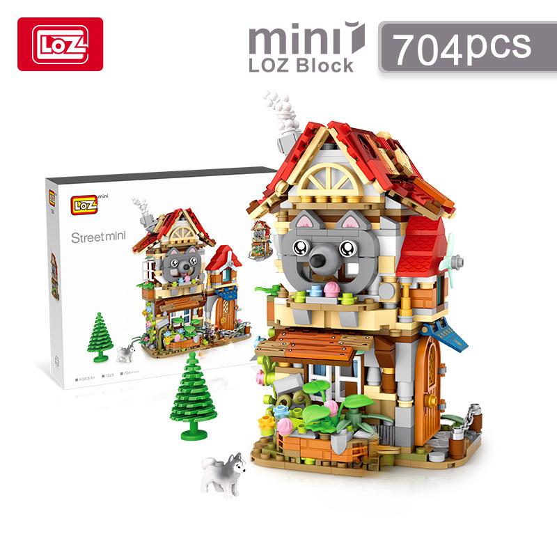 Loz Blöcke DIY Bausteine Niedliche Weihnachtsartikel Spielzeug Moc Hütte Lebensmittelgeschäft Juguetes Süßigkeitenhaus Geschenke Mädchen Geschenk Neuestes Jahr