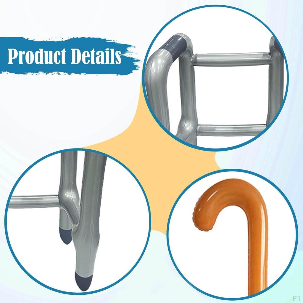 Inflatable Walker and Cane Costume Accessories for Holiday Atmosphere Adults
