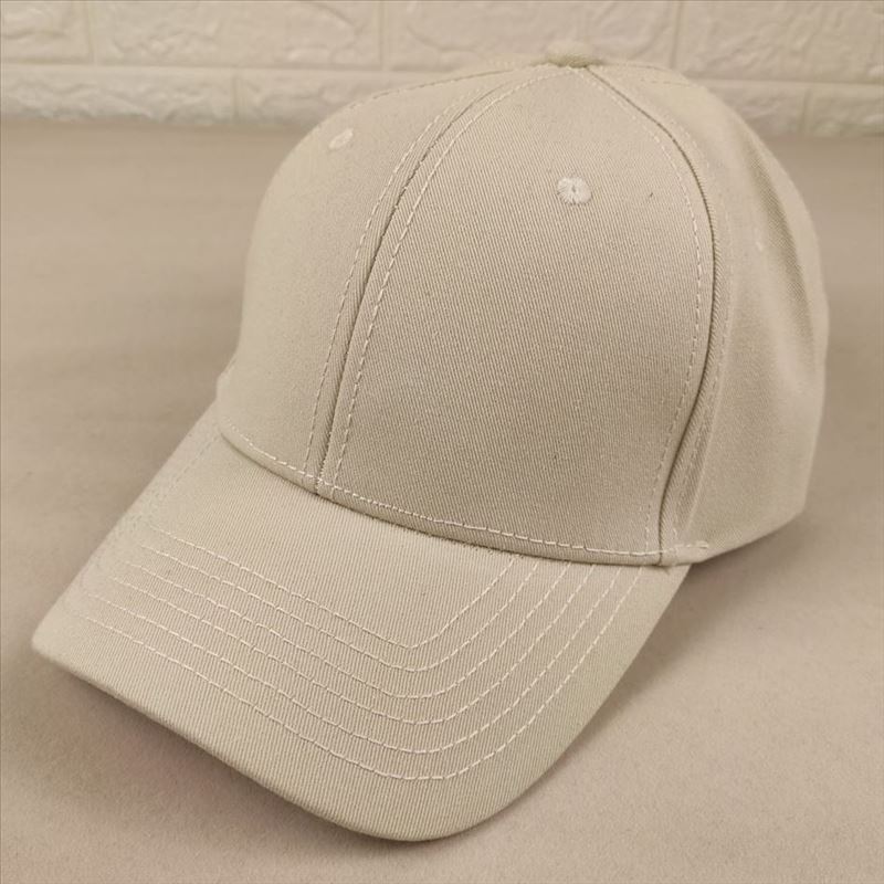Hard Top Cotton Baseball Cap Big Head Circumference Men's Hat Solid Color Cap Autumn and Winter New Couple Hat