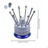 9 Pieces Precision Screwdriver Set Knurled with Holder ColorCoded Tool for