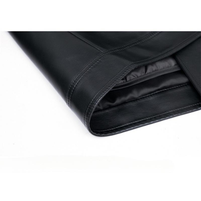 Пуховик из натуральной кожи — фото 13