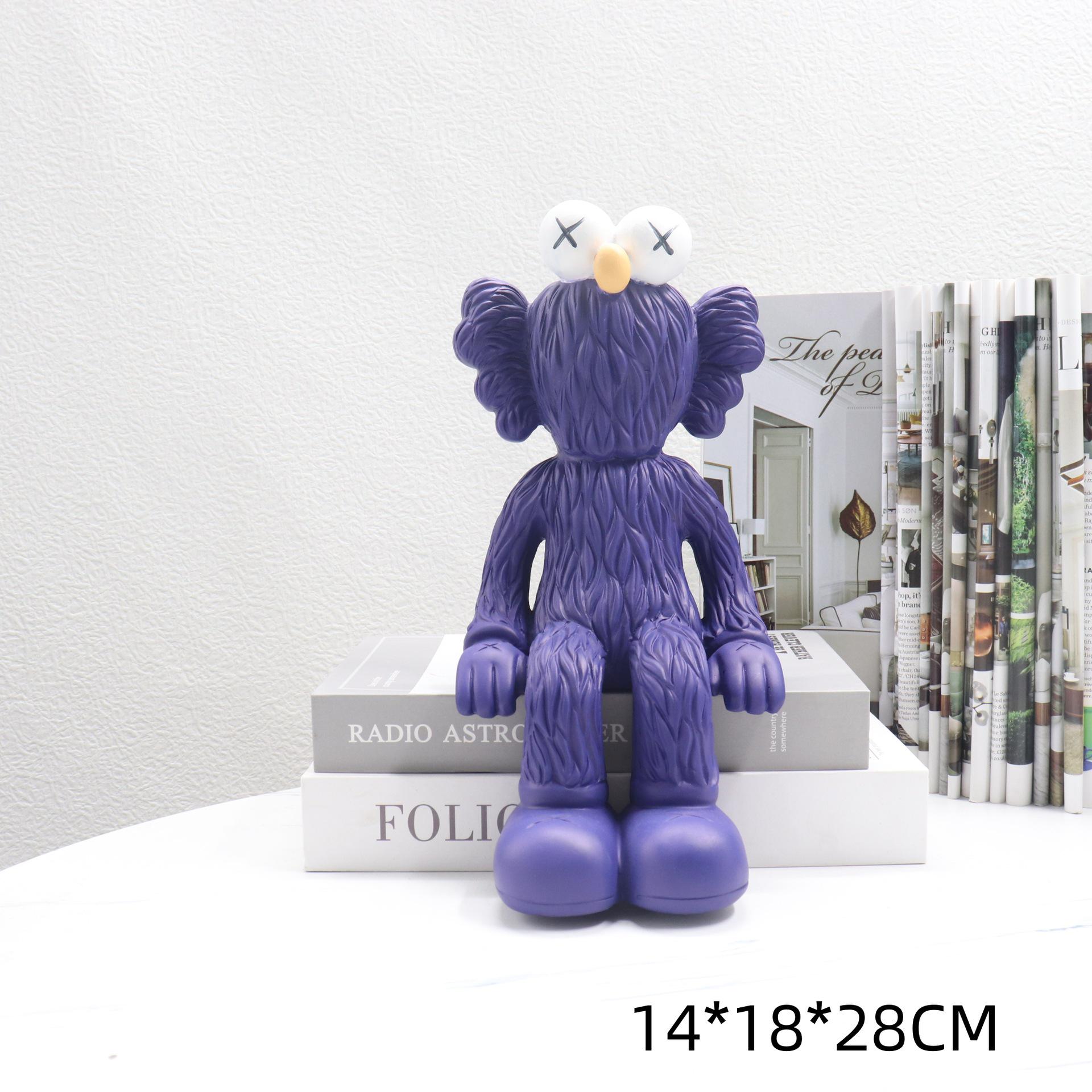 

KAWS Sesame Street Bear Sculpture for Home or Hotel Decoration темно-синий