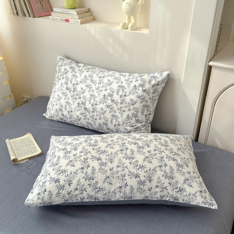 Luxurious 100% Cotton Floral Bedding Set Duvet Cover Set - Ultra Soft Breathable, 1 Duvet Cover 2 Pillowcases,Single/Double/King