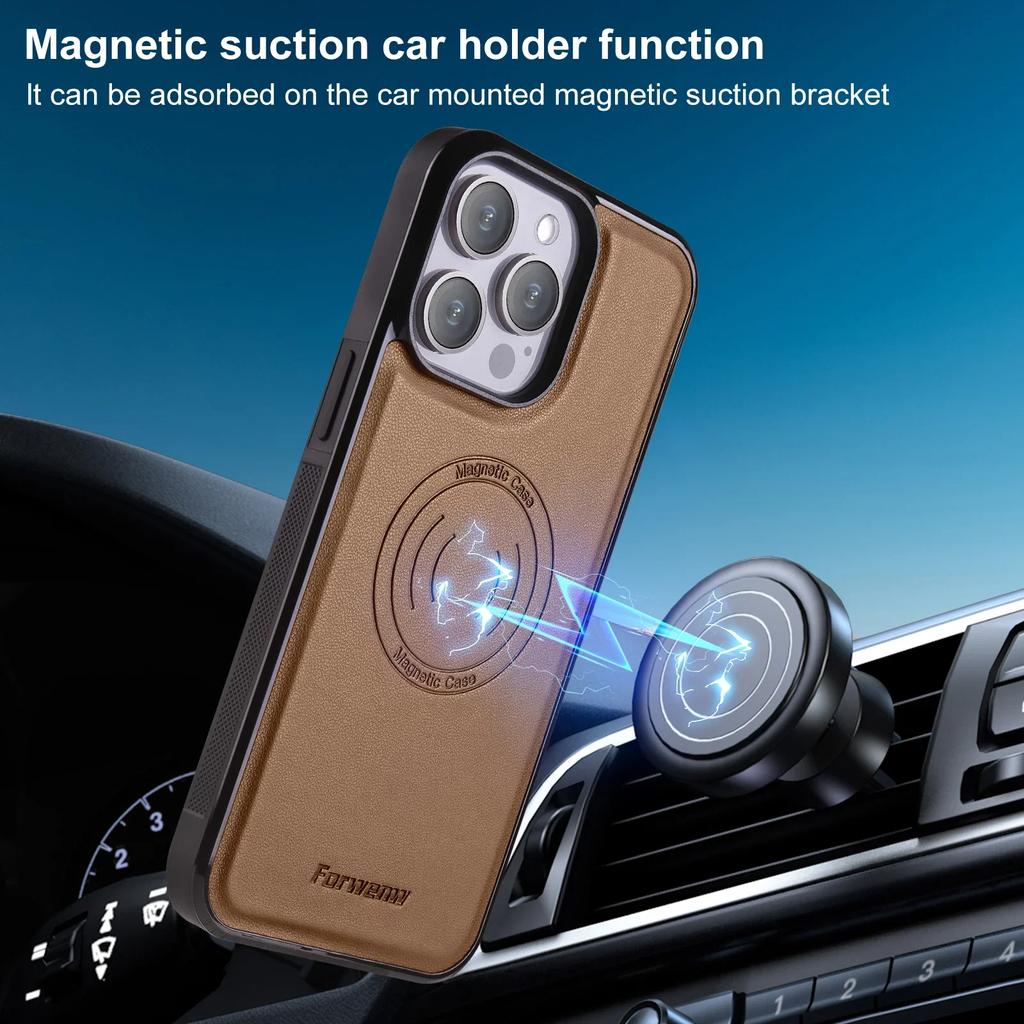 2 In 1 Detachable Card Solt Wallet Leather Magntic Wireless Charging Case For iPhone 16 Pro Max 15 14 Plus 13 12 11 SE2026 Cover