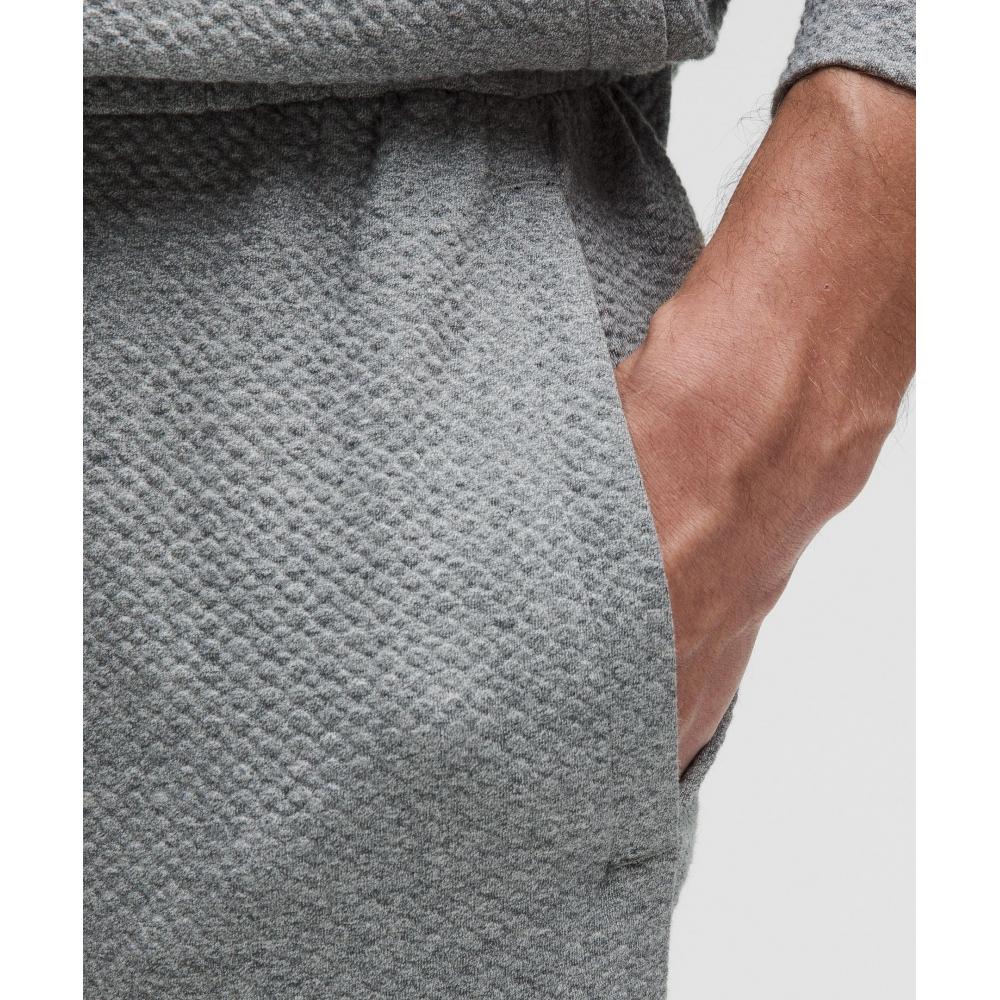 Lululemon Textured Double Knit Cotton Jogger  Shorter Heathered Medium Grey Black