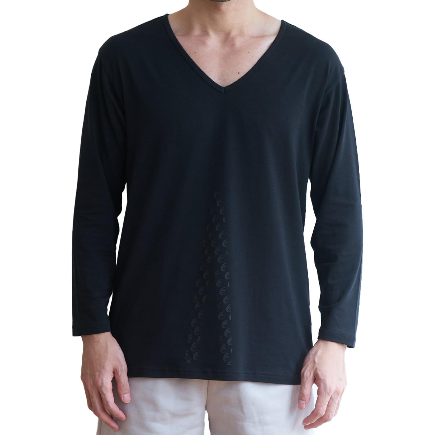 

Восстанавливающая теплая длинная компрессионная майка-поддева, рукав, мужская футболка, одежда, футболка, (L) чёрный