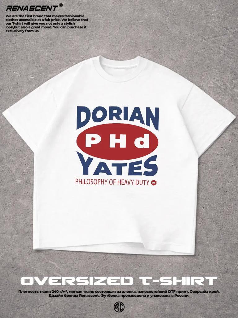 T-shirt Oversize con Stampa "PHd" di Dorian Yates