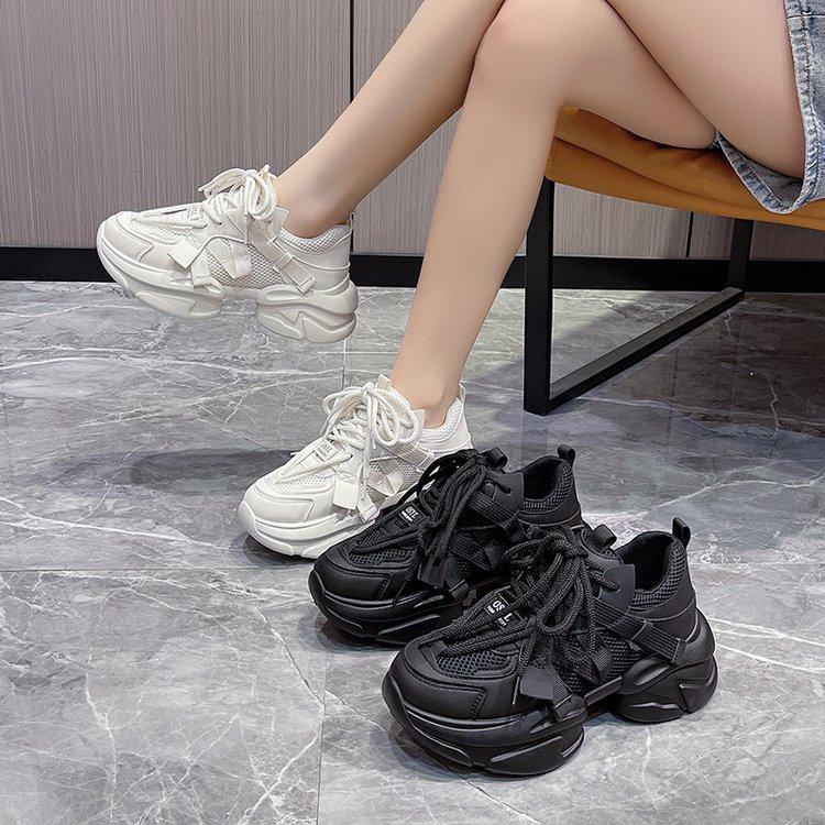 Thick Bottom Muffin Pops Shoes Spring and Fall Breathable Straps with Small White Shoes Casual Sports Shoes