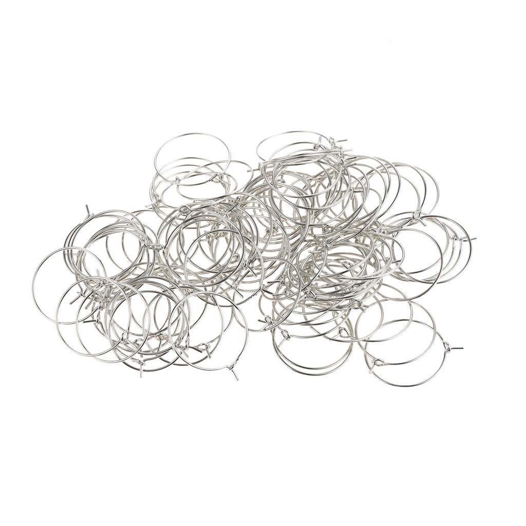 100pcs Iron Rings Making Wine Glass Charm Favors 20/25/30/35mm Diameter DIY Cup Card Labeling Hoop Drinking Recognizer Buckle