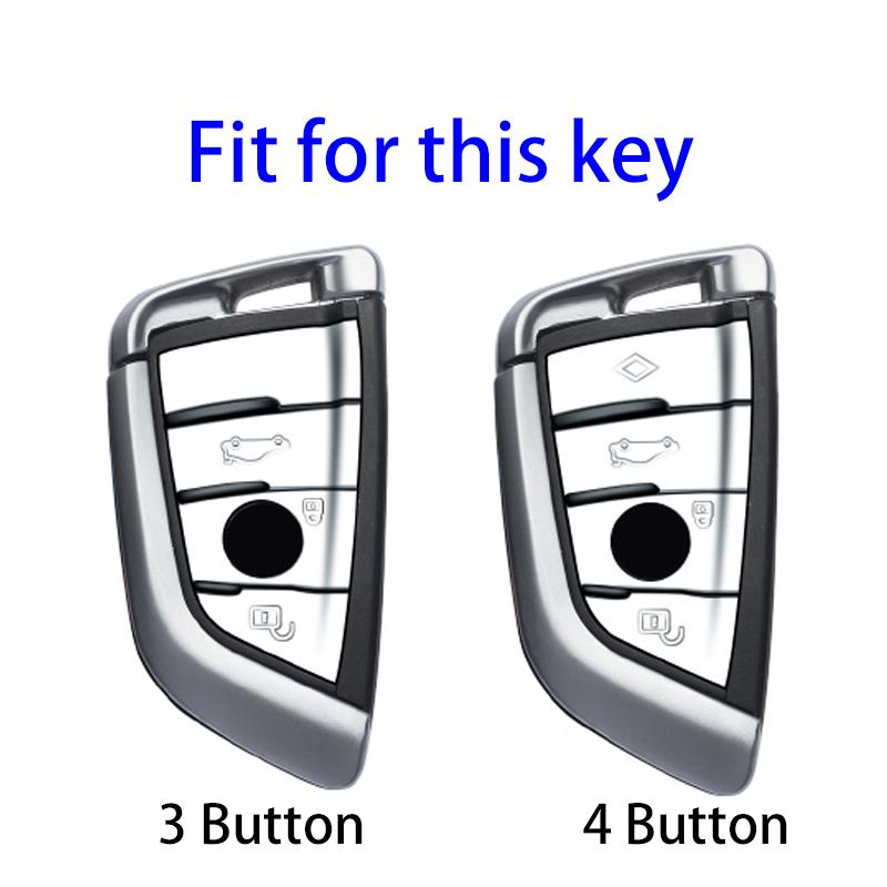 Fashion 3 4 Button TPU Car Remote Key Case Cover Shell Fob For BMW X1 X3 X5 X6 X7 1 3 5 6 7 Series G20 G30 G11 F15 F16 G01 G02 F48 Keyless Accessories