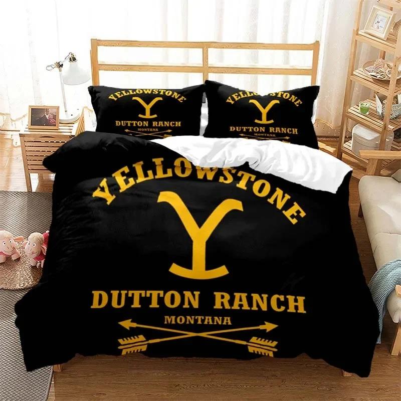 

Постільна білизна Yellowstone Fashion з цифровим друком, комплект: підодіяльник, ковдра, ліжко, односпальне, полуторне, двоспальне, для молоді, дітей, дівчаток, хлопчиків, подарунок EU King 240x220cm