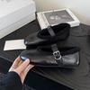 Wind velvet Mary Jane flat-soled single shoes, soft soles are comfortable and warm, versatile, and one-word design will not tire your feet.