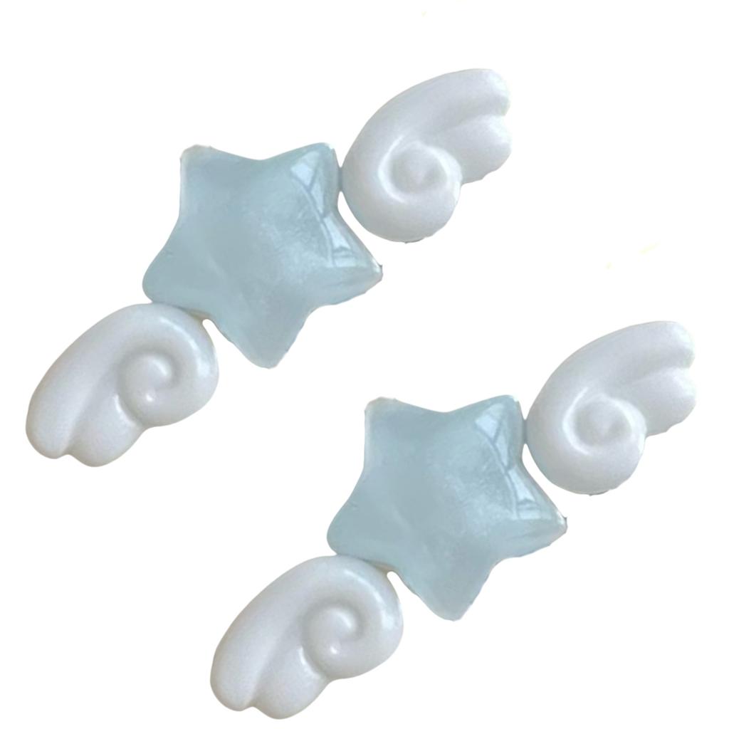 Cute Star Wing Hairpins For Girls Teens Hair Styling Plastic Duckbill Clip With Wing Design For Thin Hair