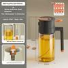 Glass spray pouring integrated oil pot, kitchen household air fryer, oil spray pot with oil brush, easy to clean, no oil bottle