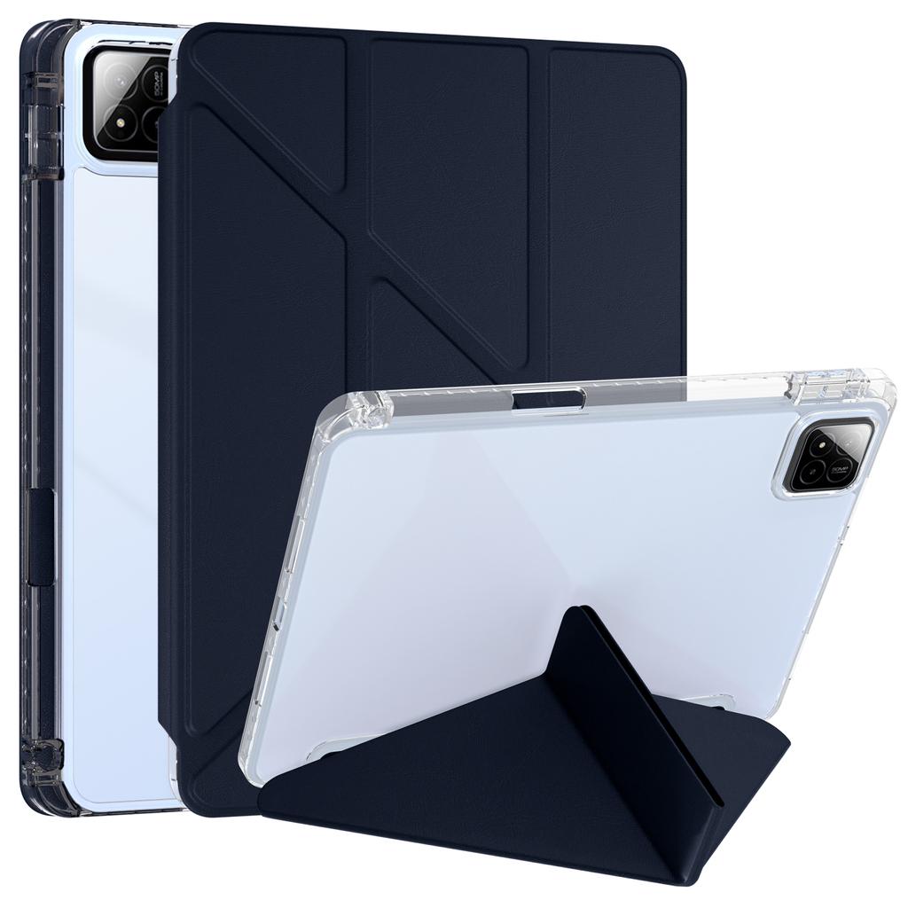 For Xiaomi Pad 7 Pro/Pad 7 Case PU Leather Origami Stand Clear Tablet Cover