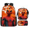 Spider-Man Backpack Set for Kids Toddler Halloween Backpack 3 Piece School Bag Street Style