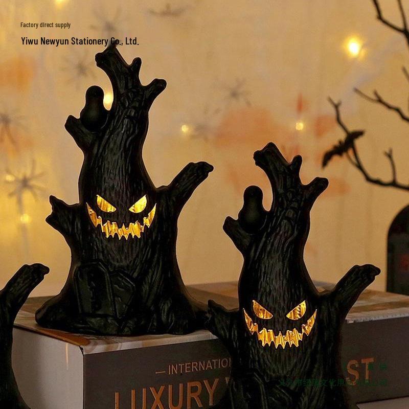 Spooky Ghost Tree Glow Lantern Halloween Decoration