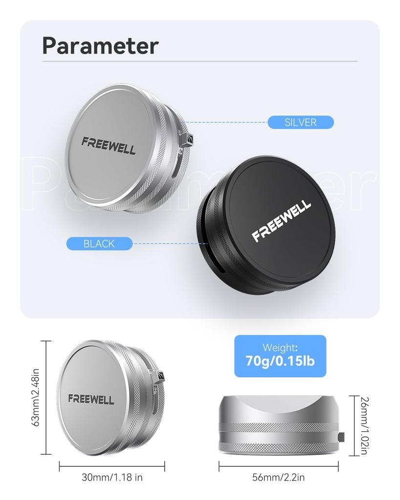 Freewell Fuji X100 Hybrid Filter with Lens Hood CPL/GMIST [] (Silver)