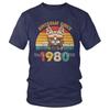 Awesome Funny Since 1980 T Shirts Unisex Short Sleeve Cotton Tshirt Vintage 41th Birthday Gift Cat Lover Tee Tops Fashion Tshirts