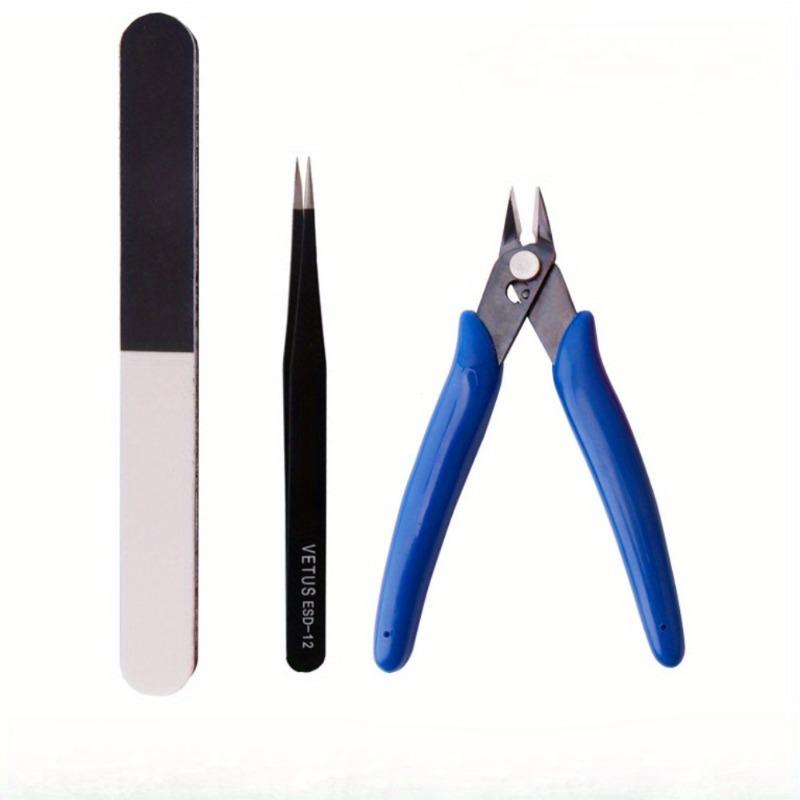 

3Pcs/Set Model Tools Kit Model Hobby Tool Kits Modeler Basic Tools for Hobby Model Building Making Assembling. Indigo