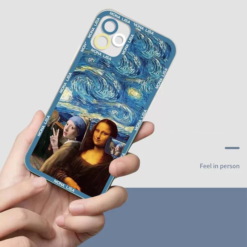 Great Art Aesthetic David Mona Lisa Clear Phone Case For iPhone 16 15 14 13 12 11 Pro Max 16E Mini XS X SE2 7 8 Plus Soft Cover