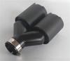 Universal Y Style Left Right Side Full Matte Car Thickened 100% Real Carbon Fiber Exhaust Dual TWIN End Tips for BMW 63mm In 89MM Out Dual Pipes