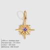 eManco Vintage Stainless Steel Star Shiny Colorful Rhinestone Charms Making Women DIY Necklace Bracelet Factory Direct