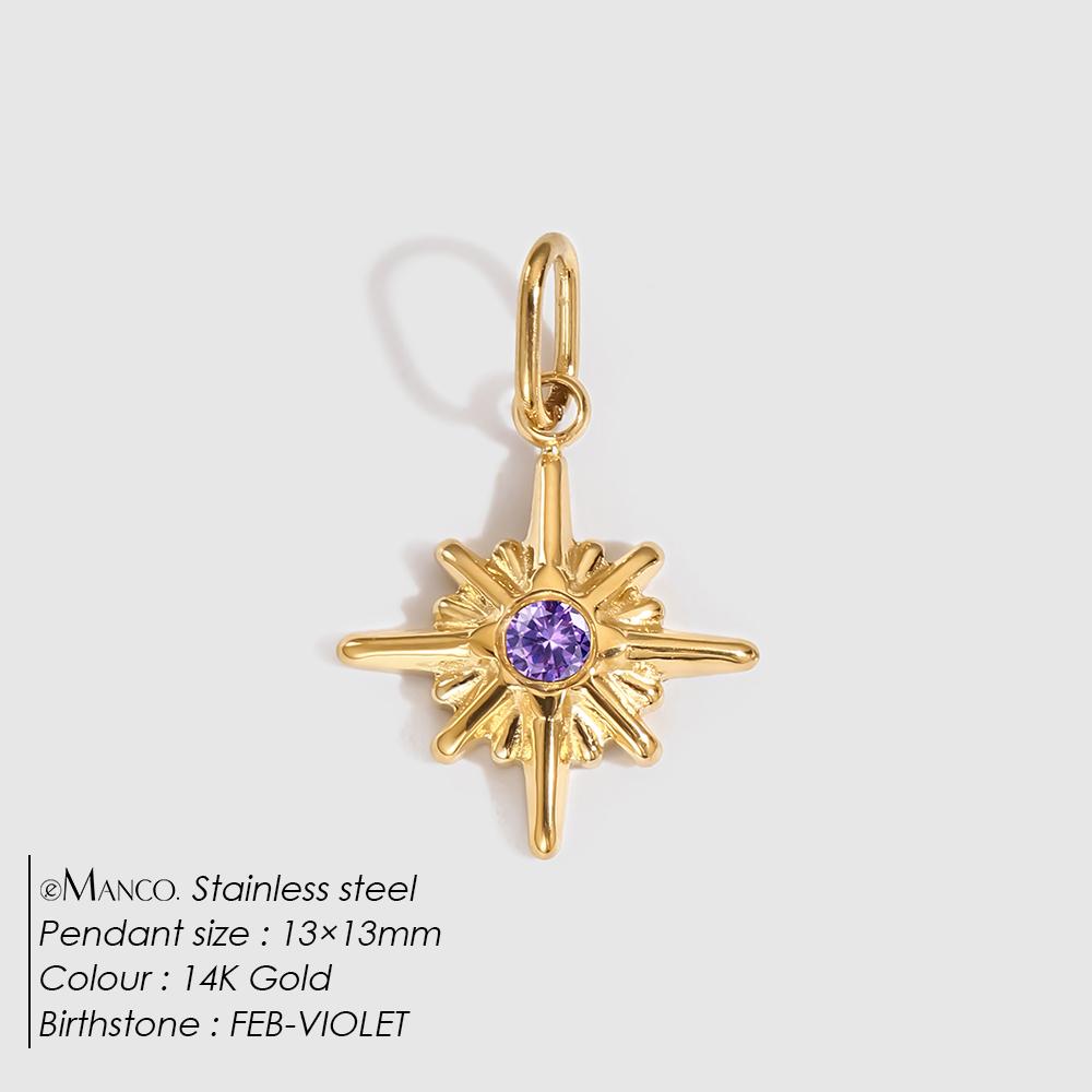 eManco Vintage Stainless Steel Star Shiny Colorful Rhinestone Charms Making Women DIY Necklace Bracelet Factory Direct