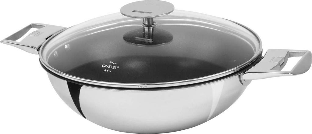 CRISTEL wok 20cm Gas IH compatible WOKT20QE Japanese Made in France Non-stick [Authorized product]