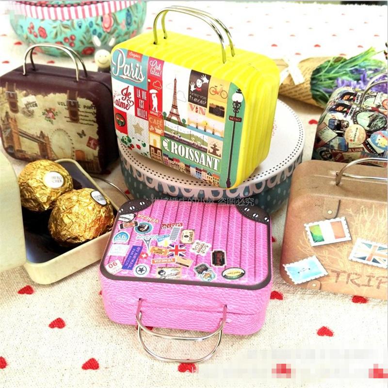 Rectangular Small Size Tinplate Boxes Beauty False Eyelashes Metal Packaging Boxes Retro Style Mini Tinplate Storage Boxes