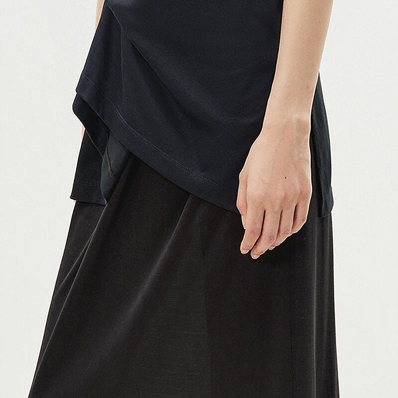 LESS Women's Slim-Fit Mulberry Silk Skirt