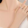 Barbie Textured rhombus, elegant and original, 925 silver ring, women's style ZJYJZ-YS-140