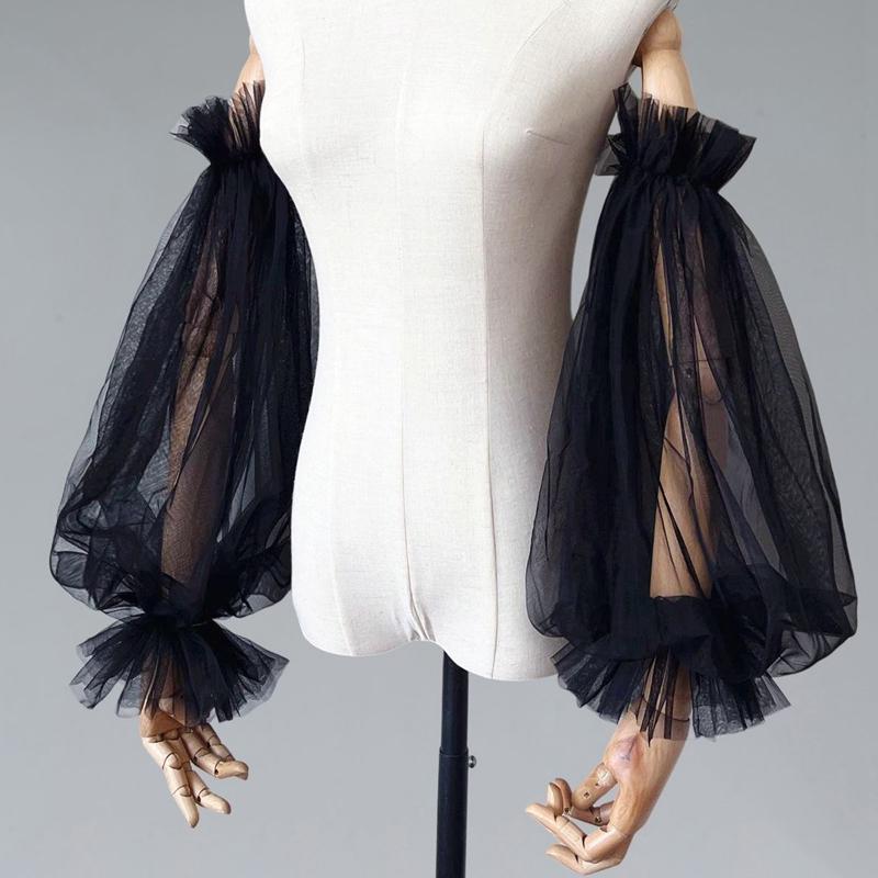 

Элегантные свадебные перчатки для невесты, мягкие фатиновые оборки по краю, белые длинные, для подружек невесты, для женщин, для выступлений, выпускного вечера