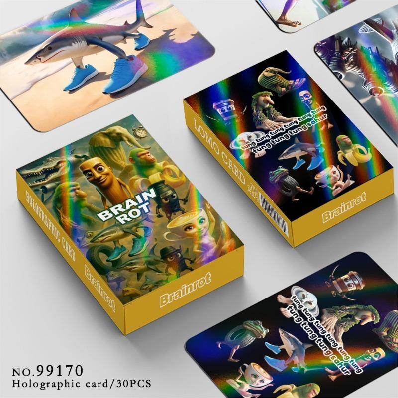 Anime Cartoon Tung Tungtung Sahur Toy Party Cosplay Game Card Collection Photos Gift